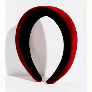 Burgundy velvet headband